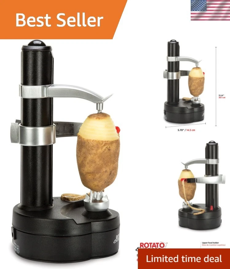 Rotato Express Electric Peeler - 2 Spare Blades - Safe & Easy to Use - Effort...