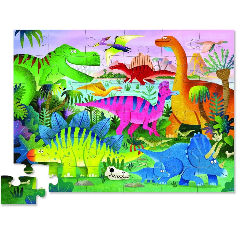 Puzzle 36 pièces dinosaures Crocodile Creek pour un moment calme en famille
