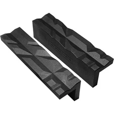 JCL Products Vise Jaws Pads, 4", Magnetic, Reversible, Multipurpose - 2 Pieces