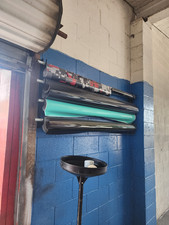 4 Roll Wall Mounted Storage Rack Steel Vinyl Paper Film Organizer