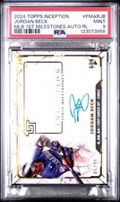 2024 Topps Inception #FMAR-JB Jordan Beck RC First Milestones Auto/Relic; #05/99