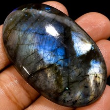 Natural Labradorite Oval Shape Cabochon Loose Gemstone 96.5 Ct 46X29X8mm A-21555