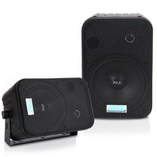6.5" Indoor/Outdoor Waterproof Speakers Black 