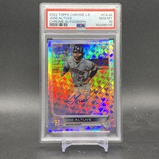 2022 Topps Chrome Logofractor Edition Jose Altuve On Card Autograph PSA 10