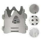 Portable Camping Stove Stainless Steel Stove Wood BBQ Grill Burning Stove