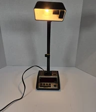 Vintage Spartus 1401 Articulating Alarm Clock/High Intensity Lamp Combo