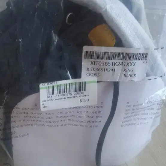 Mandarina Duck Black Crossbody Bag, New, Unopened