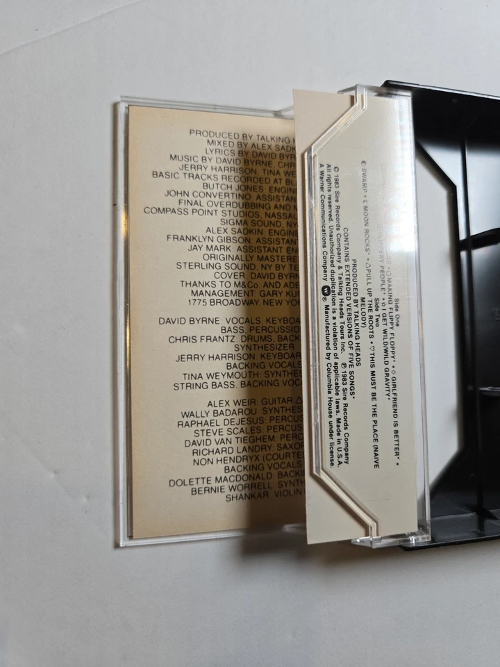 Talking Heads Speaking In Tongues cassette tape Classic Punk Alt Rock 80s 1983 Foto 3 de 4