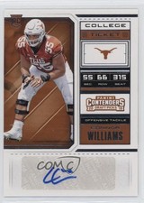 2018 Contenders Draft Picks College Ticket Blue Foil Connor Williams Auto 0a3
