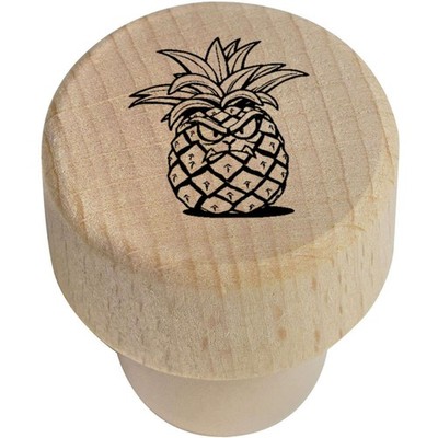 Flaschenverschluss/Korken aus Holz 19 mm ''Böse Ananas'' (BS00036115)