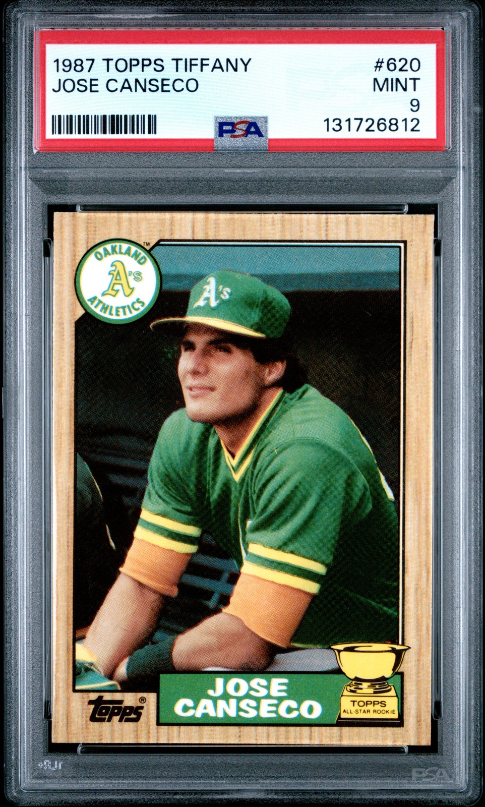 1987 TOPPS TIFFANY #620 JOSE CANSECO PSA 9