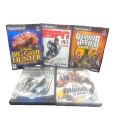 PlayStation 2 Game Lot of 5 • Cabela’s, Madden 2003, ESPN NHL 2K5, MOH, GH3