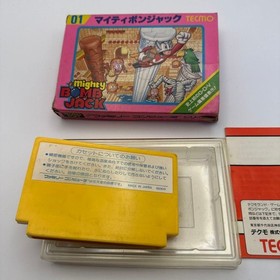Mighty Bomb Jack Famicom NES CIB Box Manual TECMO Japan Nintendo Retro Game