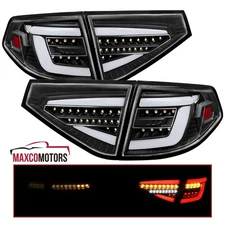 Black Tail Light Fits 2008-2014 Subaru Impreza WRX Hatchback LED Sequential Tube