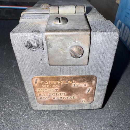 Cadweld Erico Graphite Mold SSC-1T  #2 Solid #32 W/Metal IP-A