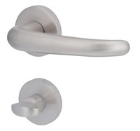 Alpertec Wc-Rosettengarnitur Barcelona Edelstahl Silber Rund Rosettengarnitur
