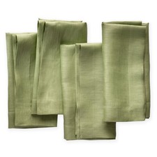 Linen Napkins 20 x 20 inch - 100 Flax Linen Olive Green Dinner Napkins Set o...