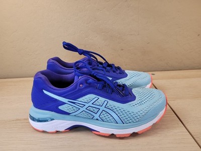 Asics Womens GT 2000 6 T855N Blue Running Shoes Sneakers Size 7  NICE