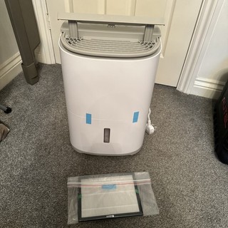 Meaco 12l Low Energy Dehumidifier Air Purifier Laundry Mode Warm Pebble (0844)