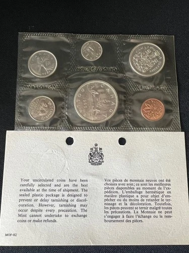 1965 Canada ~ Royal Canadian Mint 6-coin set ~ Proof-like ~ 1.1 troy oz ~ sealed