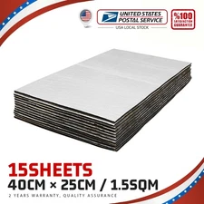 Sound Noise Deadener Heat Shield Insulation Mat For Car Firewall Hood Engine Bay