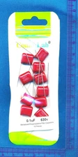 10 pack 0.1uF 630V Metallized Polypropylene Film Capacitors 5% .1 uF CBB22 104J