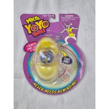 Big Time Toys Micro YoYo Ball Yellow/Blue Checkered Return Toy NEW