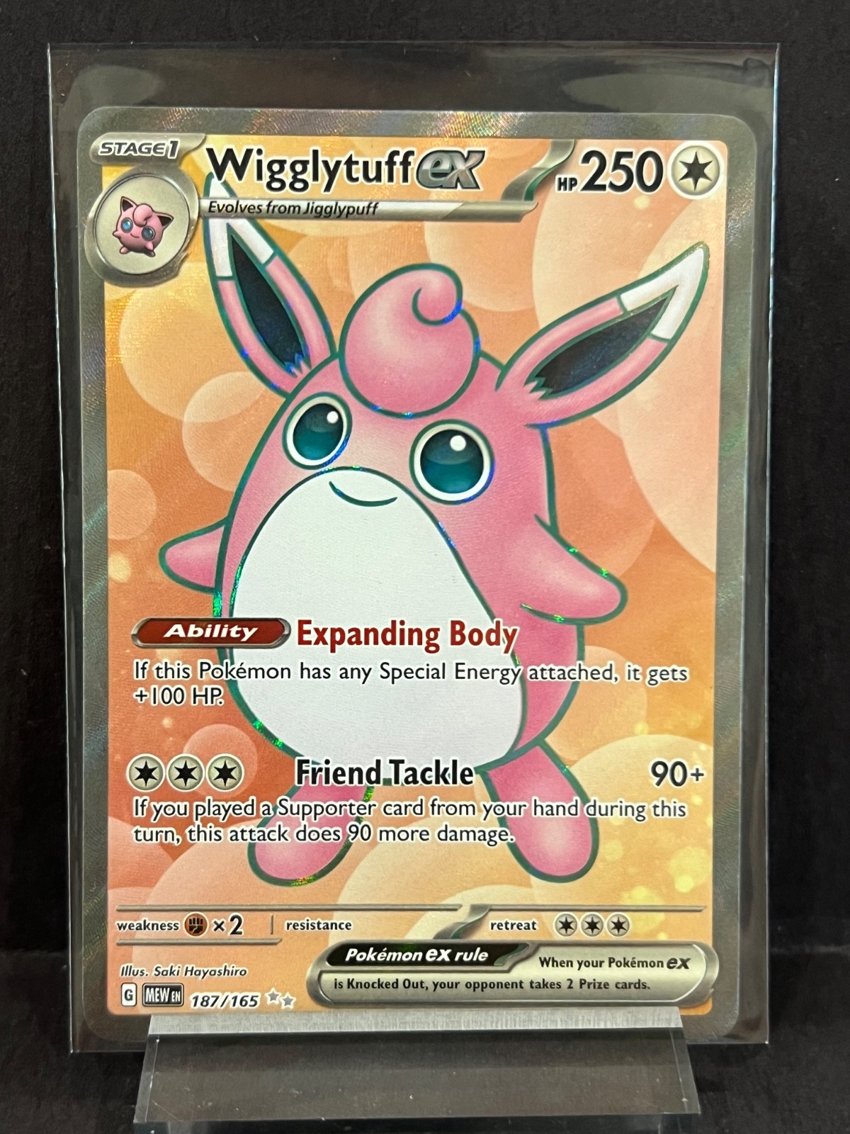 Pokémon Wigglytuff ex 187/165 Sv: Scarlet & Violet 151 Ultra Rare Holo English