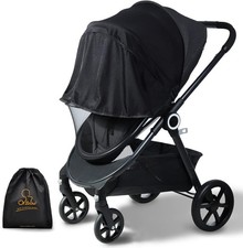 Mosquito Net for Stroller with Sun Shade UPF50 , Universal Baby Stroller