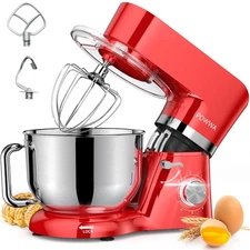 Stand Mixer, 7.5 QT Electric Mixer, 6+P Speed 660W Household Tilt-Head Kitche...