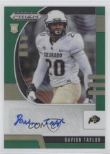 2020 Panini Prizm Draft Picks Rookies Green Davion Taylor #156 Auto u6m
