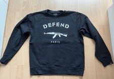 DEFEND Paris Sweatshirt Pullover schwarz / weiß Gr. L