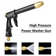 High Pressure Water Spray Gun Metal Brass Nozzle Garden Hose Pipe Lawn Car Wash