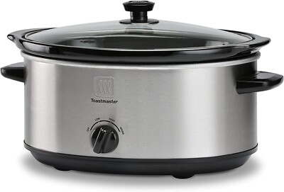 Toastmaster 7qt Stainless Steel Slow Cooker w/ Removable Stoneware TM-701SC