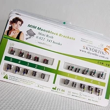 10Pks Dental Orthodontic Metal Brackets Braces Mini/Standard Roth/MBT 022/018