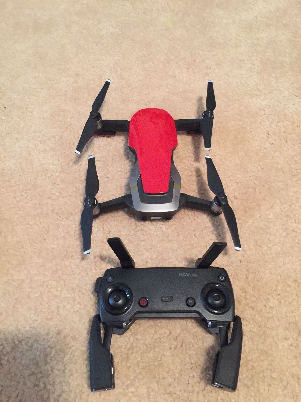 dji mavic air flame red fly more combo