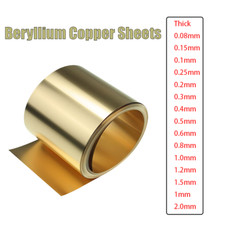 Beryllium Copper Sheets 0.02-2MM Thick Multiple Sizes Available BeCu Foils Plate