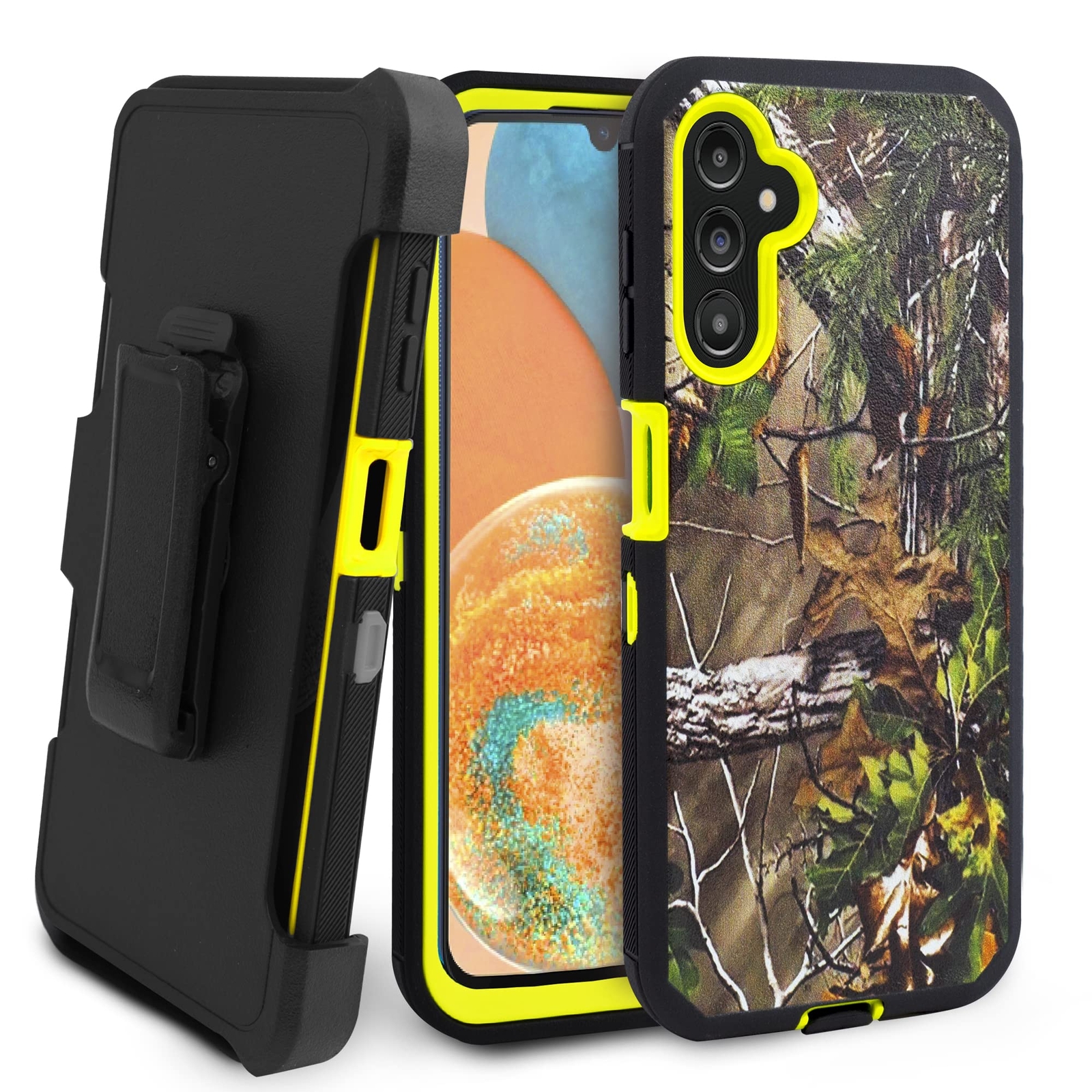 Case with Belt-Clip Holster for Galaxy A14 5G Drop Full Body Rugged Shock Dus...