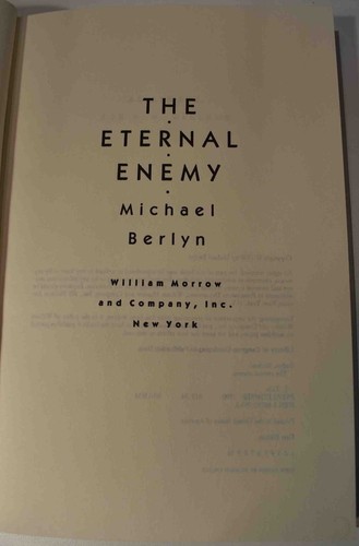 1990 MICHAEL BERLYN THE ETERNAL ENEMY Alien War Sci Fi Novel 1st Ed HCDJ - Picture 5 of 8
