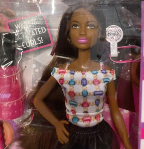 Muñeca Mattel Barbie hágalo usted mismo Crimp & Curl DWK50 rizos activados por agua\ NUEVA - Imagen 5 de 6