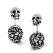 Skulls Earrings Captivated Souls Stainless Steel Jewelry By Controse