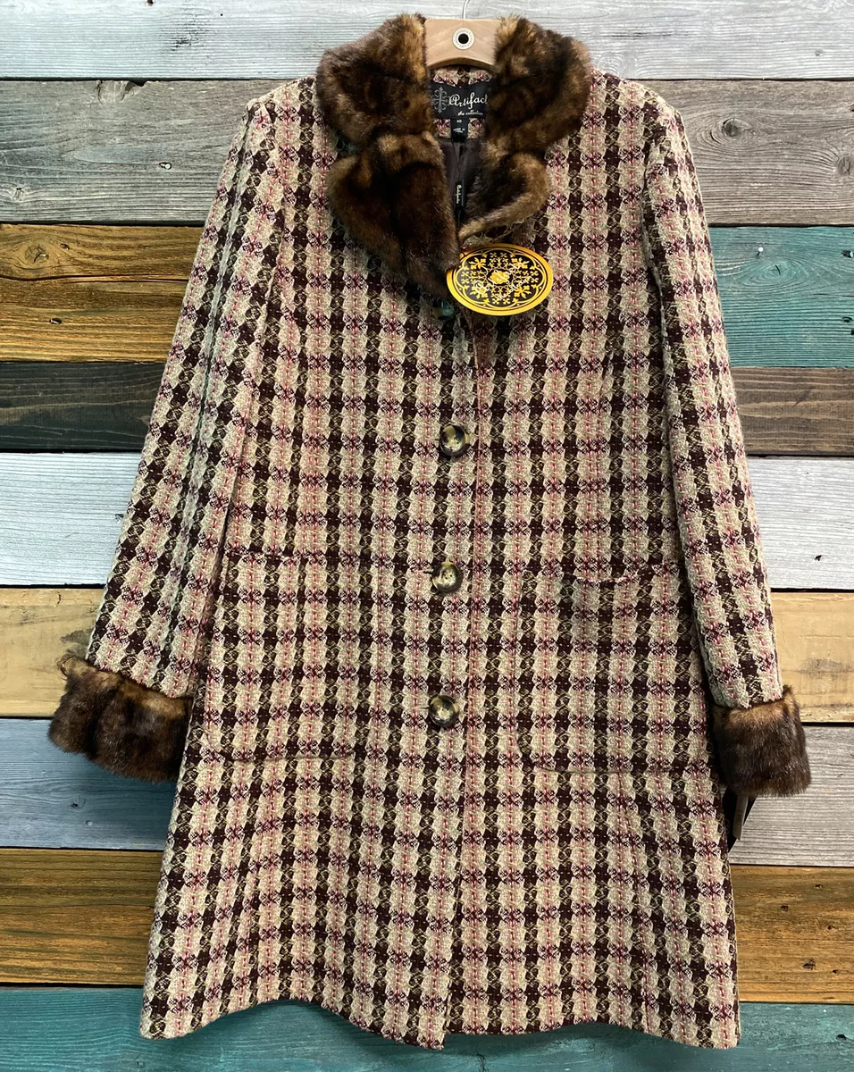 Pink store fur trim