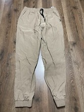 Hurley Pants, Boy's Size 14/16, Tan, Tie Waist, Tapered, Jogger