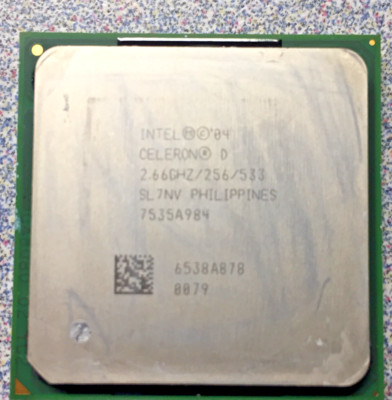 Intel Celeron D CPU Processor 2.66GHz 256KB 533MHz 1.4V Socket 478 SL7NV