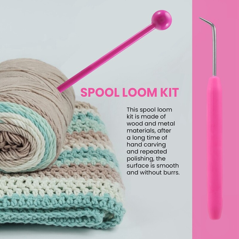 French Knitter Tool 2 Pack, Wooden Knitting Set Spool Knitting Doll3481