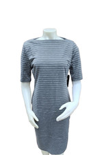 Lulus Grey Stripe Bodycom Boatneck Dress XL NWT
