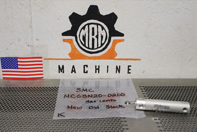 SMC NCGBN20-0200 Cylinder Max 1.0MPa New Old Stock See All Pictures