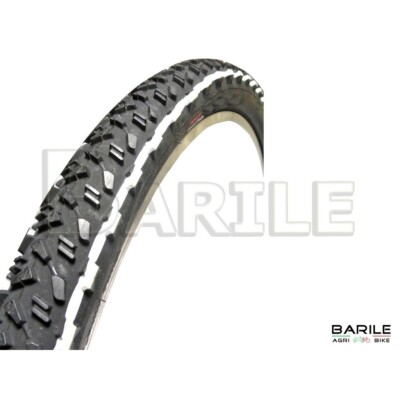 RMS Pneumatico Per Bici MTB 27.5 X 2.10 (52-584) Nero Con Striscia Bianca