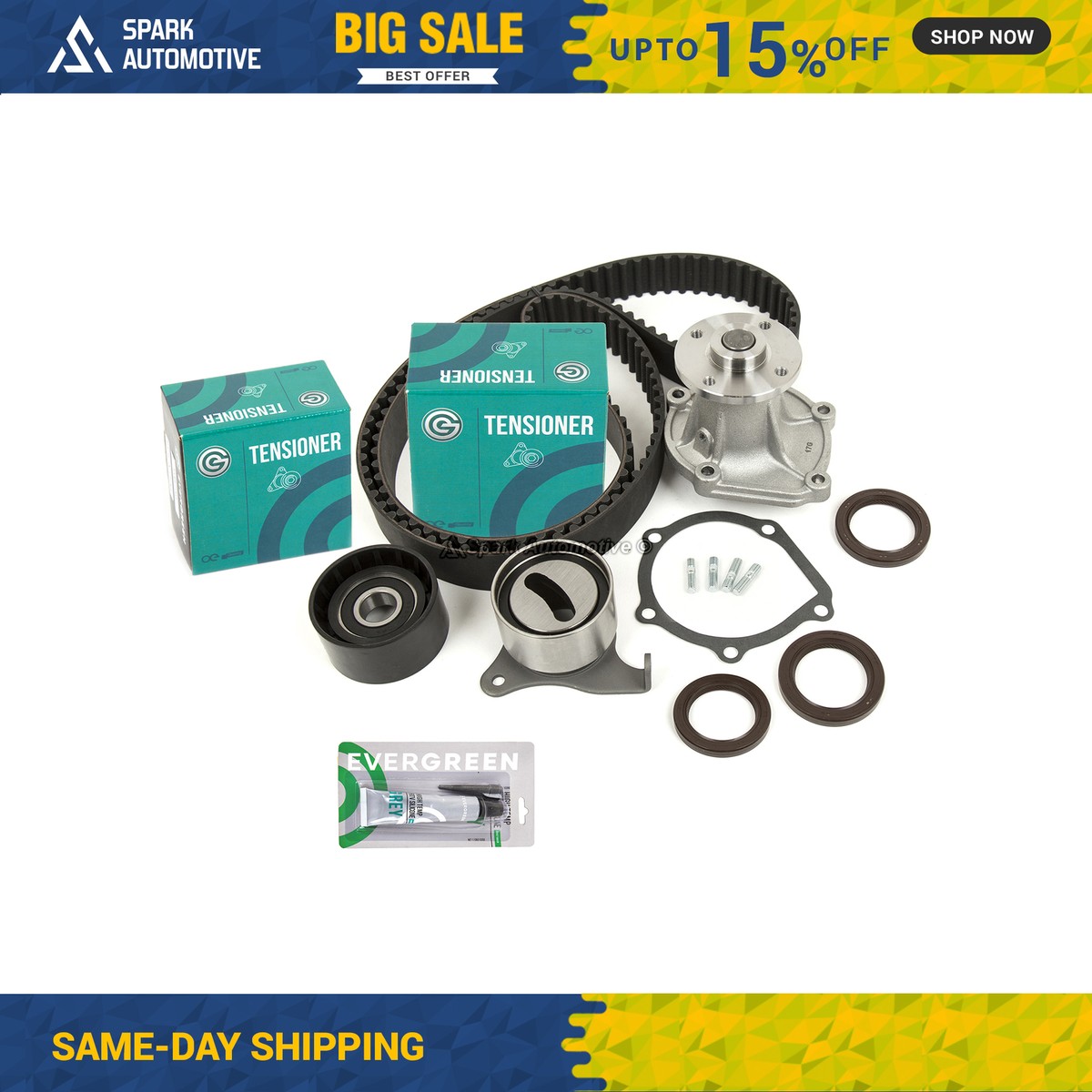 Timing Belt Kit Water Pump Fit 92-95 Toyota Paseo 1.5L 16V DOHC