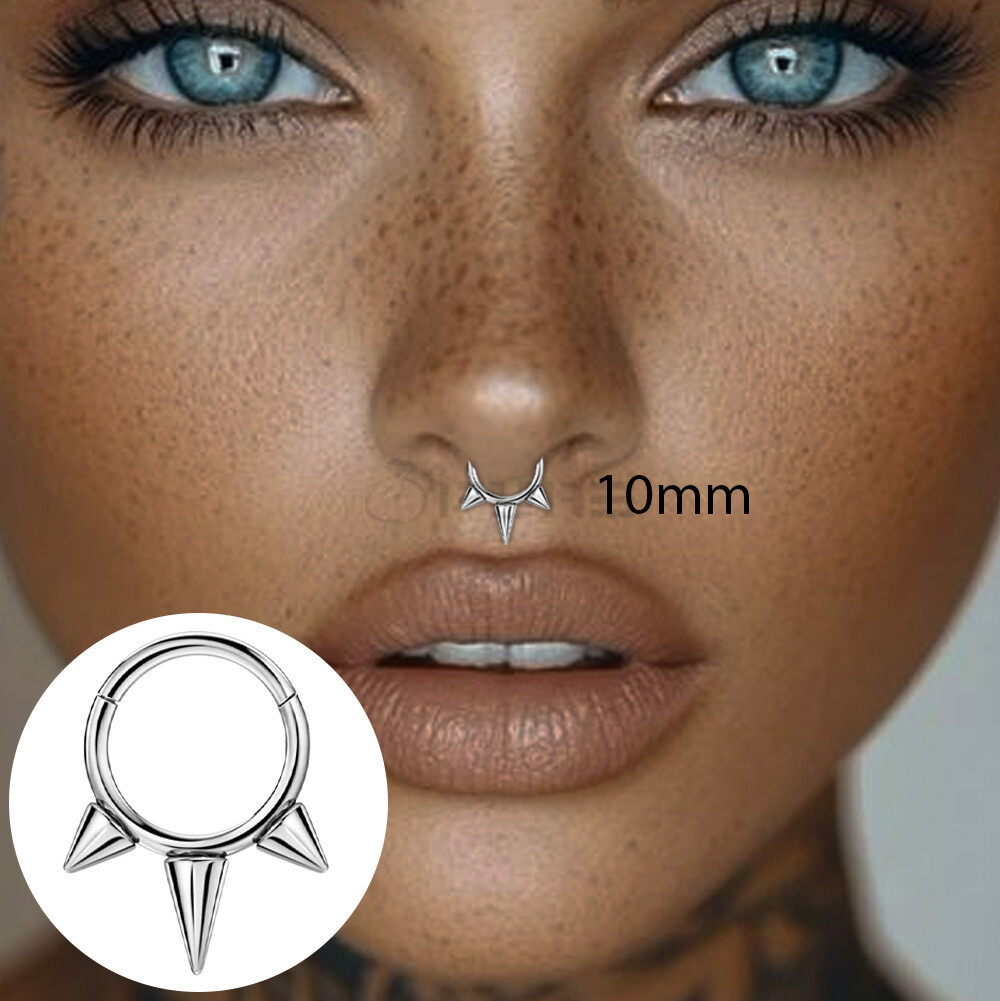 Stainless Steel Septum Septum Piercing Rings Near Me Triple Spikes